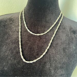 Whiting & Davis 2-piece Silver Necklace Set